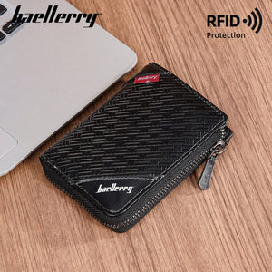 Baellerry Men's Short Zipper <b>Wallet</b> With <b>Rfid</b> Protection For Credit Cards - Product Image 4