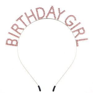Serre-tête en strass de haute qualité pour fête d'<span class=keywords><strong>anniversaire</strong></span> pour filles - Nouveau style BIRTHDAY GIRL avec design scintillant - Product Image 5