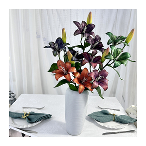 Nuovo Design Taotao 2 fiori One Bud Little Lily 3D Printing Home Wedding Decoration - Product Image 4