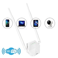 Extensor WiFi Interior/Exterior de 300Mbps, 5GHz 2.4GHz, Amplificador de Red IP 4G 3G con 2 Antenas de 7dbi, Puerto Ethernet, Cobertura de 100M
