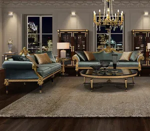 欧式布艺沙发组合客厅实木雕刻沙发法国宫廷家具定制屋