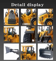 Juguete de Control Remoto de Aleación 9CH, Bulldozer RC con Sonido, Luces LED, Batería, Cargador de Ruedas Multidireccional YIGONG BC1057