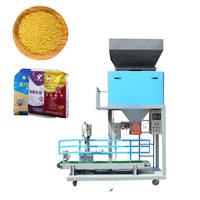 Mesin Pengemas Pelet Tanpa Hopper 25kg 50kg, Mesin Pembalut Serpihan Kayu Pasir Kuning Open Top, Mesin Pengisi Biji-bijian Beras