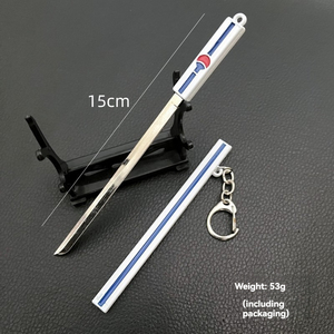 Espada <span class=keywords><strong>de</strong></span> Metal <span class=keywords><strong>de</strong></span> Anime <span class=keywords><strong>de</strong></span> 15 CM al por Mayor <span class=keywords><strong>de</strong></span> China, Espada con Funda, Modelo <span class=keywords><strong>de</strong></span> Aleación Metálica, Llavero Impermeable Ligero con Forma 3D - Product Image 3