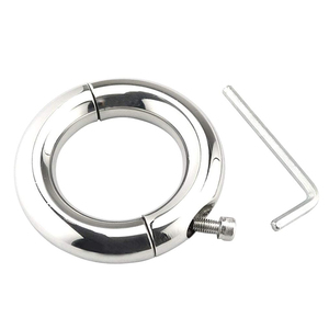 Anneaux de chasteté en métal pour hommes, dispositif de retenue du scrotum et des testicules, anneaux pénien, étireurs de testicules, jouets sexuels pour hommes gays, retardateur d'éjaculation - Product Image 4