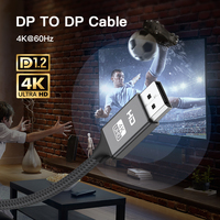 Yüksek performanslı DP 1.2 sürüm DisplayPort kablosu UHD 4K dayanıklı Metal kasa erkek bilgisayar ve PC kullanımı için