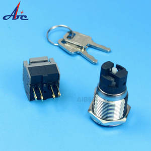 Interrupteur à clé 22mm à verrouillage 1NO1NC Interrupteur à clé <span class=keywords><strong>2</strong></span> <span class=keywords><strong>positions</strong></span> pour portes automatiques - Product Image 4