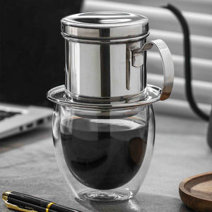 <span class=keywords><strong>Cafetière</strong></span> vietnamienne manuelle <span class=keywords><strong>sans</strong></span> <span class=keywords><strong>papier</strong></span> en acier inoxydable 304 de 8 oz, <span class=keywords><strong>filtre</strong></span> à café pour une infusion lente et riche - Product Image 3
