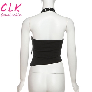 Ladies Outfits 2 Pieces <strong>Set</strong> <strong>Sexy</strong> Asymmetric Sleeveless Crop Top Shorts <strong>Set</strong> for Women - Product Image 4