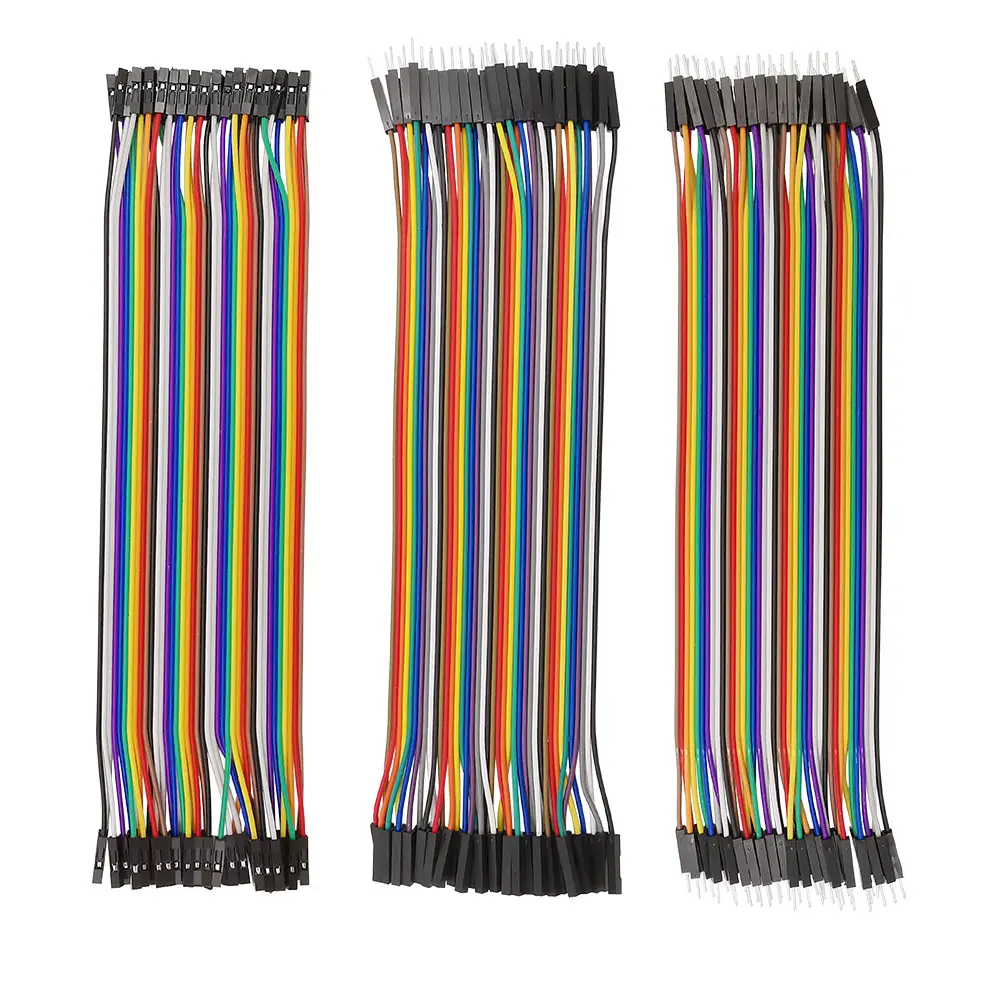 3Pcs/Set 2.54mm 40 Pin Female to Female/Male to Male/Male to Female Jumper Wire Cable Connector 10/20/30cm for Arduino