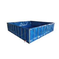 Réservoir d'eau en treillis métallique, bâche en PVC, réservoir de poissons en HDPE, étang d'élevage