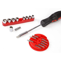 KAFUWELL H5022A-1 Set Perkakas Tangan Profesional Mekanik Rumah Tangga 42 Buah dengan Perkakas Baja Chrome Vanadium dan Kotak Perkakas Keras