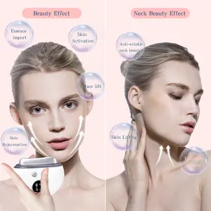 Portable Mini Electric Guasha Machine ABS Scraping Board Facial Massager EMS Face Lifting Device Microcurrent Skin Care Beauty