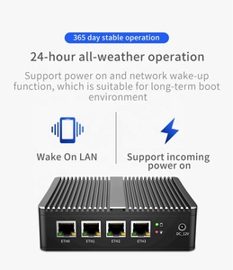 Minitree Intel Celeron N2840 j4125 J1900 không quạt Mini PC 2 * DDR4 NVMe SSD 4 * I226 i211 Lan pfsense opnsense VPN tường lửa Router PC - Product Image 3