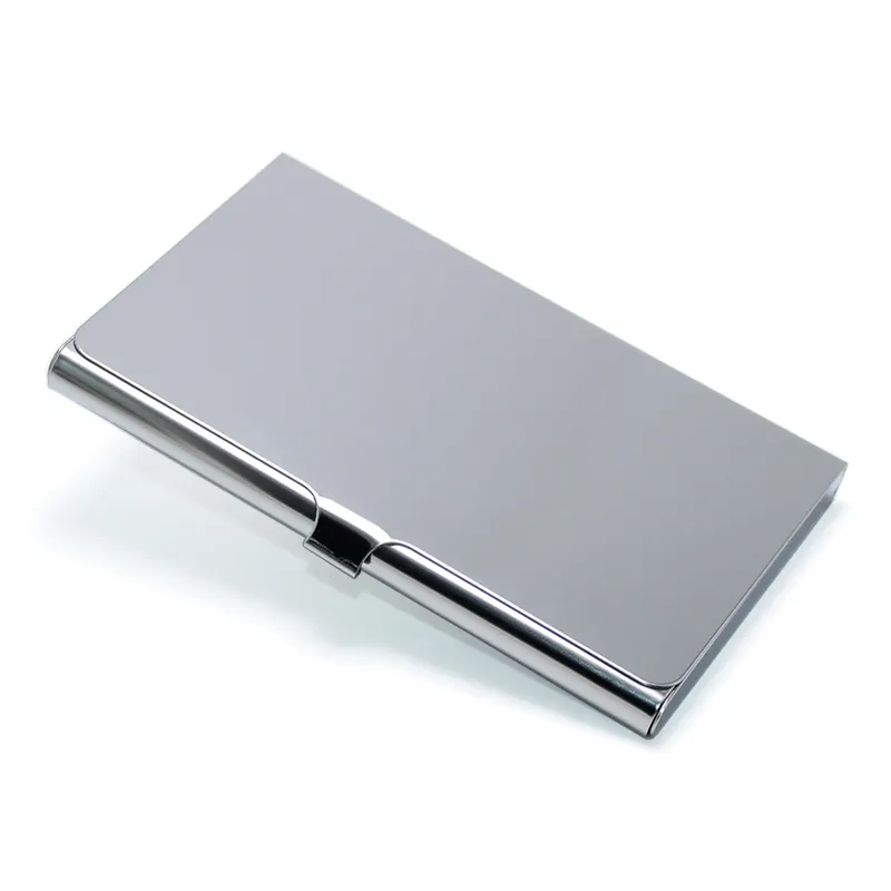 Advertising Specialty Business Gifts Metal Stainless Steel Card Wallet Box Case Silver ID Credit Bank Cards Business Card Holder