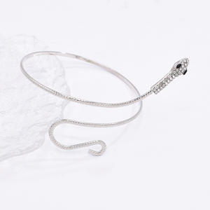 Punk oro argento <span class=keywords><strong>braccio</strong></span> lasciate strass in metallo braccialetti di <span class=keywords><strong>serpente</strong></span> polsino per le donne Boho festa gioielli regalo - Product Image 4