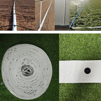 Tuyau d'irrigation plat en PE pré-perforé avec trous perforés pour usage agricole, tuyau d'eau d'irrigation pré-perforé pour système d'irrigation