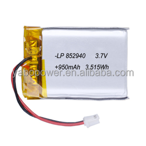 <span class=keywords><strong>3</strong></span>,7 V lithium polymer battery 950 mAh lipo battery for gps tracker mp3 mp4 earphones bluetooth - Product Image 1