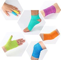 Plester Elastis Perekat Mandiri 1"x5Yds, Pita Kohesif Bernapas, Perban Adhesif untuk Hewan Peliharaan, Olahraga, Pertolongan Pertama