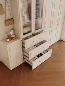 Viral Fitted Wardrobe with Dresser Rotan/French Style, Multi-Door Clothes Cupboard for Space-Maximizing Bedroom Organization - Product Image 5