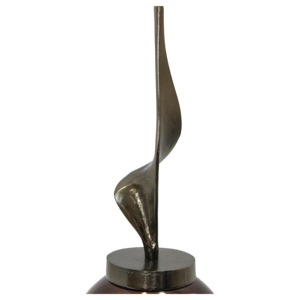 Vaso Scultoreo in Metallo con Coperchio, Alto, Decorazione Moderna per Soggiorno, Camera da Letto, Ufficio, Design d'Interni - Product Image 3