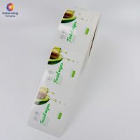 Rouleaux d'étiquettes adhésives pelables mates en PP avec languette d'ouverture, étiquettes de bordure durables et écologiques pour lingettes cosmétiques, autocollants pour couvercles de lingettes pour bébés