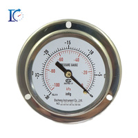 DACHENG OEM Stainless Steel Liquid Fill Glycerine Oil Dial Pressure Gauge Back Connected Vacuum Menometer DN65 NPT1/4 Y-60ZT
