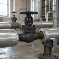Vanne à soupape en acier forgé 2 pouces NPT A105 300 PSI avec volant fileté pour pipeline de vapeur