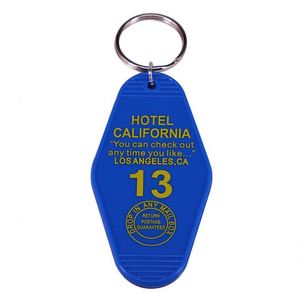 <b>Custom</b> Plastic Keychain Accessories Vintage Hotel Motel Keychain Blank Car Keyrings, Full Color <b>Key</b> Tag with Business Logo - Product Image 2