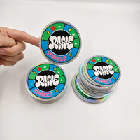 Pegatinas Personalizadas de Vinilo Holográfico Impermeable, Estilo Retro, con Logotipo, Autoadhesivas, Impresas Digitalmente, Troqueladas