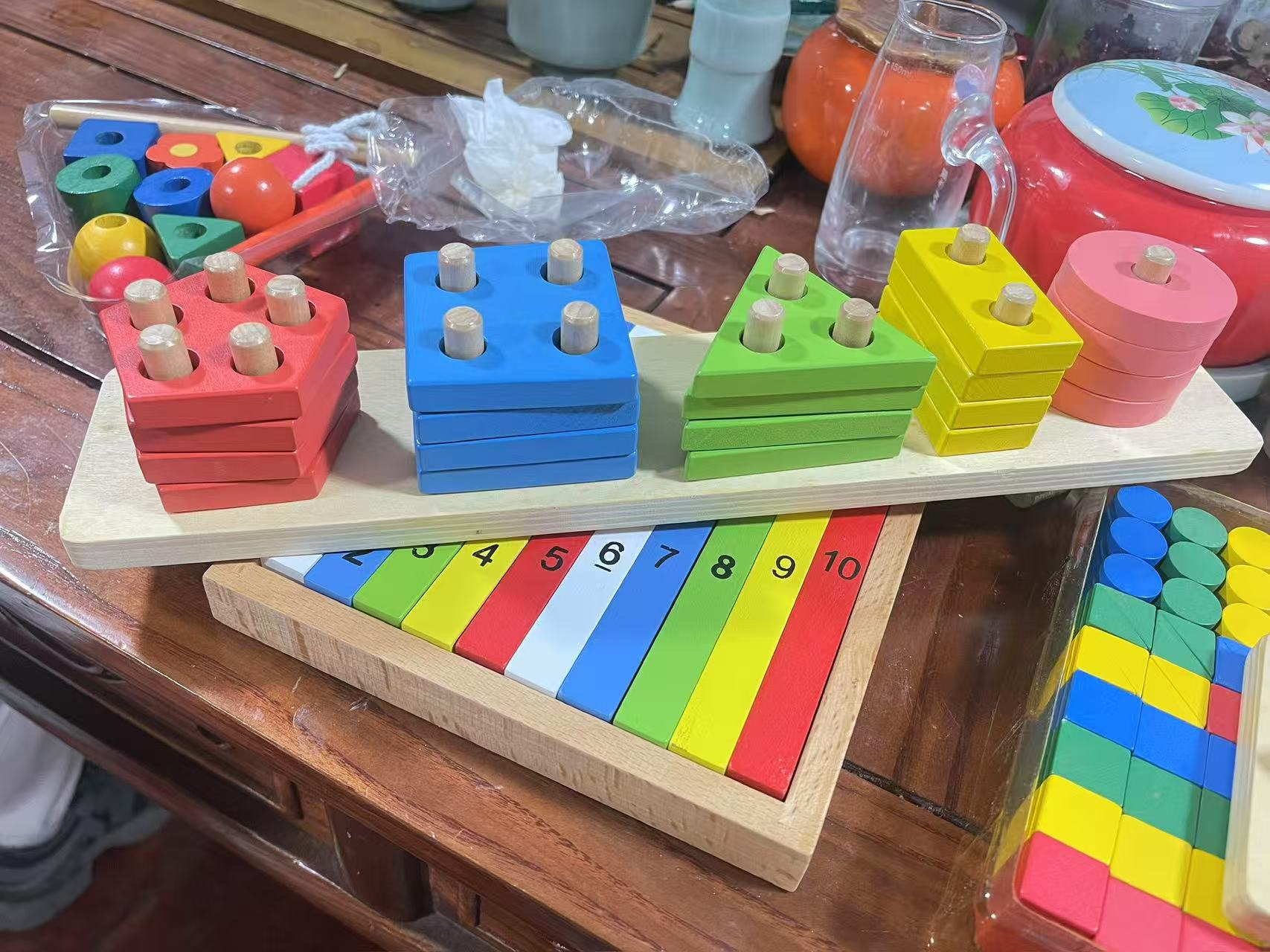 Ensemble de colonnes en bois massif - Traitement bois massif