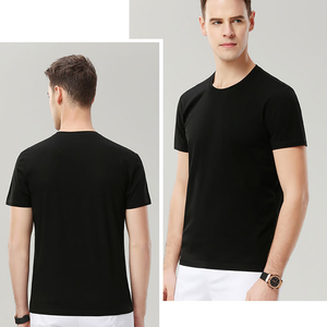 T-Shirt in cotone 100 di alta qualità in tinta unita Unisex T-Shirt con Logo personalizzato Design <span class=keywords><strong>Slim</strong></span> <span class=keywords><strong>Fit</strong></span> da <span class=keywords><strong>uomo</strong></span> - Product Image 2