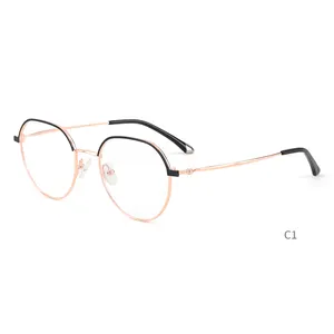 Wenzhou Manufactures High Quality Fashion Design Metal Optical Frames Glasses Thin Metal Optical Frame