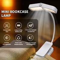 Lámpara LED Recargable USB con Clip, Portátil, de Alta Luminosidad y Ligera, para Lectura Nocturna, Personalizable OEM