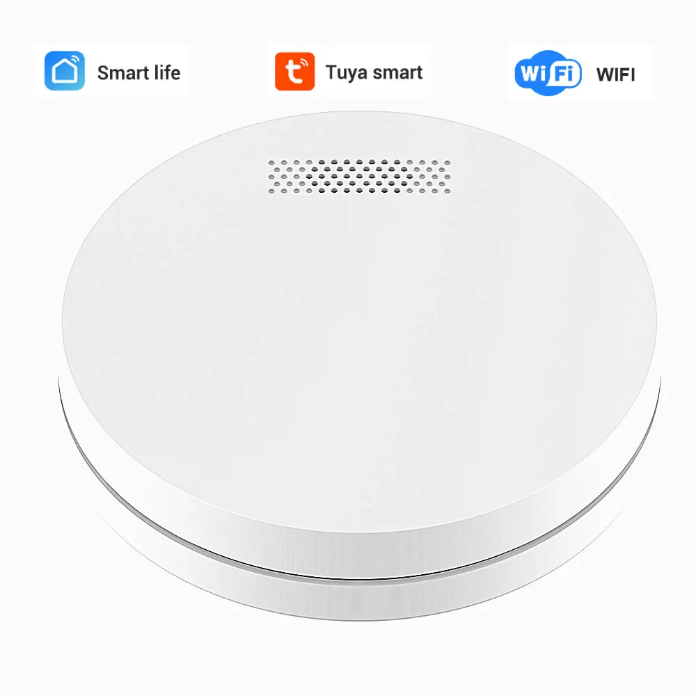 Détecteur de fumée ultra-mince sans fil WiFi Zwave RF, fonctionne sur batterie remplaçable, rauchmelder détecteur de fumée