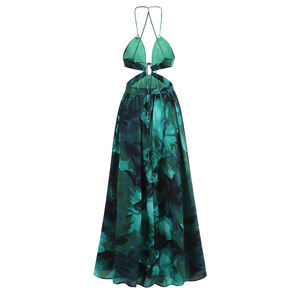 Venta caliente de verano de las mujeres Casual elegante Retro de manga corta vestidos de las mujeres impresas se envían al azar entrega rápida - Product Image 5