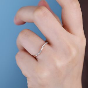 Anillo de Compromiso y Matrimonio Clásico de Oro Rosa Sólido de 18K Personalizado, con Diamantes Naturales, Diseño de Lujo, Entrega Rápida, Regalo de Navidad para - Product Image 2