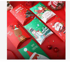 Cheap Customized Paper <strong>Pillow</strong> Personalized Merry <strong>Christmas</strong> Chocolate Candy Box Packaging for Gifts - Product Image 4