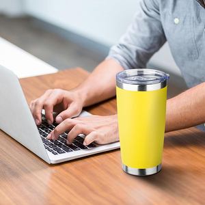 Personalizzato 20 oz in acciaio inox Tumbler doppia parete vuoto da viaggio tazza con Logo caffè bicchiere bottiglia per lavoro isolato tazze di <span class=keywords><strong>metallo</strong></span> - Product Image 2