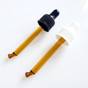  compte-gouttes en verre Tianjing 18/400 à pointe ronde brune pour emballage cosmétique d'huiles essentielles - Product Image 2