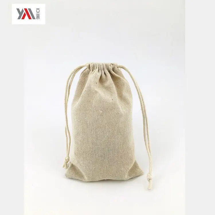 High Quality Small custom cheap storage drawstring cotton gift bag