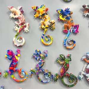 Imán de nevera con diseño de lagarto de las Islas Vírgenes Británicas, Tortola, recuerdo con impresión 3D de resina y logotipo personalizado - Product Image 1