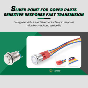 Interruptor de botón pulsador de metal Ip67, encendido y apagado, resistente al agua, antivandalismo, fabricante de fábrica de China - Product Image 6