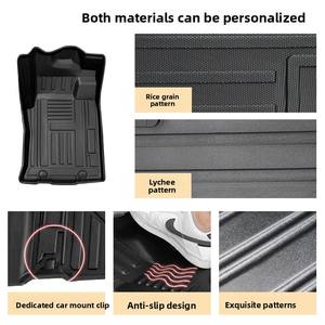 แผ่นรองพื้นรถยนต์ TPE หนา 5 มม. ชุดเต็ม 3 ชิ้น สำหรับรถยนต์มิตซูบิชิ แอล200/ไททัน ปี 2024+ พวงมาลัยขวา กันน้ำ ยี่ห้อ Coolcars - Product Image 3