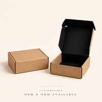 Boîte d'expédition en carton ondulé personnalisée en gros avec intérieur noir pour l'emballage d'expédition de vêtements et d'abonnements e-commerce