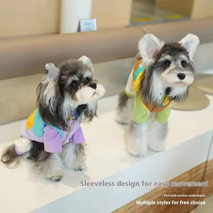 Ropa Cálida para Perros Otoño-Invierno, Chaleco de Forro Polar en Colores Pastel con Contraste, Ropa para Pasear Perros al Aire Libre - Product Image 3