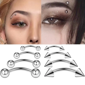 Lote de 30 Piezas de Joyería para <span class=keywords><strong>Piercing</strong></span> Corporal de Acero Inoxidable 316L al por Mayor Anillo para Nariz Barra para Lengua Ceja Labret Perno Herradura CBR - Product Image 3