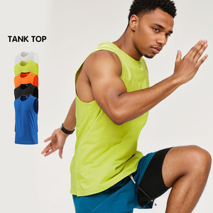 OEM Custom Logo Plain Breathable Crew Neck Y Neck Singlet Muscle Running Fitness Sleeveless for Men - Product Image 1