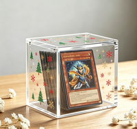 Boîte de présentation acrylique moderne personnalisée pour Noël, 8 mm, transparente et polie, avec couvercle magnétique robuste pour la vente au détail