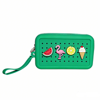 Nouveauté Chinfai : Porte-monnaie en silicone personnalisé pour Noël, avec fermeture éclair, petit portefeuille mignon, sac en silicone